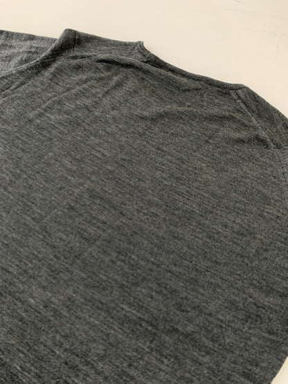 【中古品】【メンズ】 JOHN SMEDLEY ジョンスメドレー NEW ZERLAND MERINO LS KNIT ニュージーランド メリノ ロング スリーブ ニット CA45550 トップス 141-260922-hu-41-min サイズ：L カラー：グレー 万代Net店