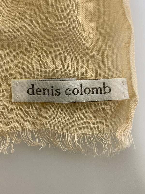 【中古品】【メンズ/レディース】 DENIS COLOMB デニス コロン リネンストール 麻素材 ショール マフラー 大判スカーフ 187-260927-em-26-min カラー：オレンジ/ホワイト 万代Net店