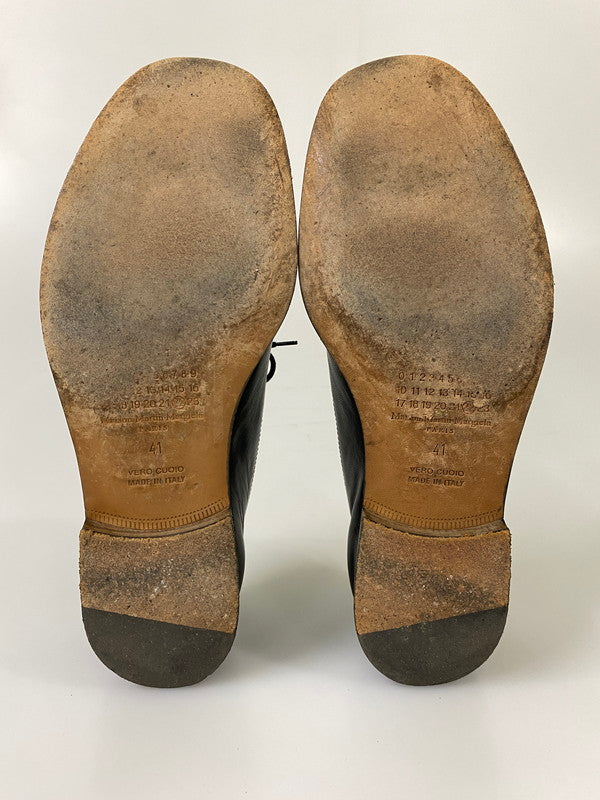 【中古品】【メンズ】 MAISON MARTIN MARGIELA メゾン マルジェラ ストレート チップ シューズ 革靴 レザー 164-260916-hu-05-min サイズ：41 カラー：ブラック 万代Net店