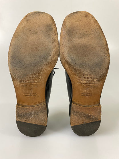 【中古品】【メンズ】 MAISON MARTIN MARGIELA メゾン マルジェラ ストレート チップ シューズ 革靴 レザー 164-260916-hu-05-min サイズ：41 カラー：ブラック 万代Net店