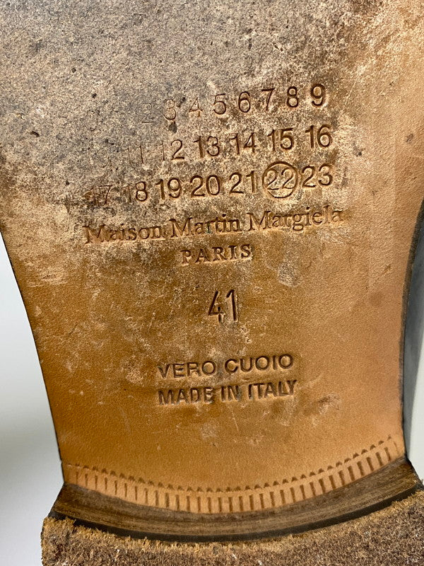 【中古品】【メンズ】 MAISON MARTIN MARGIELA メゾン マルジェラ ストレート チップ シューズ 革靴 レザー 164-260916-hu-05-min サイズ：41 カラー：ブラック 万代Net店