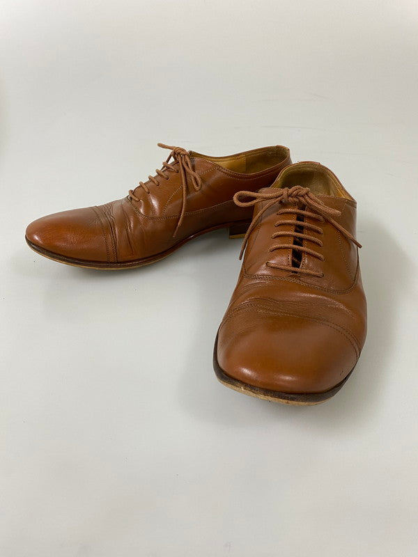 【中古品】【メンズ】 MAISON MARTIN MARGIELA メゾン マルジェラ ストレート チップ シューズ 革靴 レザー 164-260916-hu-06-min サイズ：41 1/2 カラー：キャメル 万代Net店