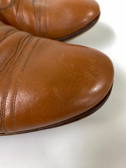 【中古品】【メンズ】 MAISON MARTIN MARGIELA メゾン マルジェラ ストレート チップ シューズ 革靴 レザー 164-260916-hu-06-min サイズ：41 1/2 カラー：キャメル 万代Net店