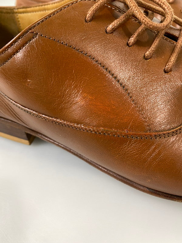 【中古品】【メンズ】 MAISON MARTIN MARGIELA メゾン マルジェラ ストレート チップ シューズ 革靴 レザー 164-260916-hu-06-min サイズ：41 1/2 カラー：キャメル 万代Net店