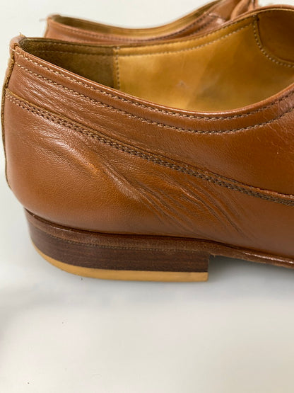 【中古品】【メンズ】 MAISON MARTIN MARGIELA メゾン マルジェラ ストレート チップ シューズ 革靴 レザー 164-260916-hu-06-min サイズ：41 1/2 カラー：キャメル 万代Net店