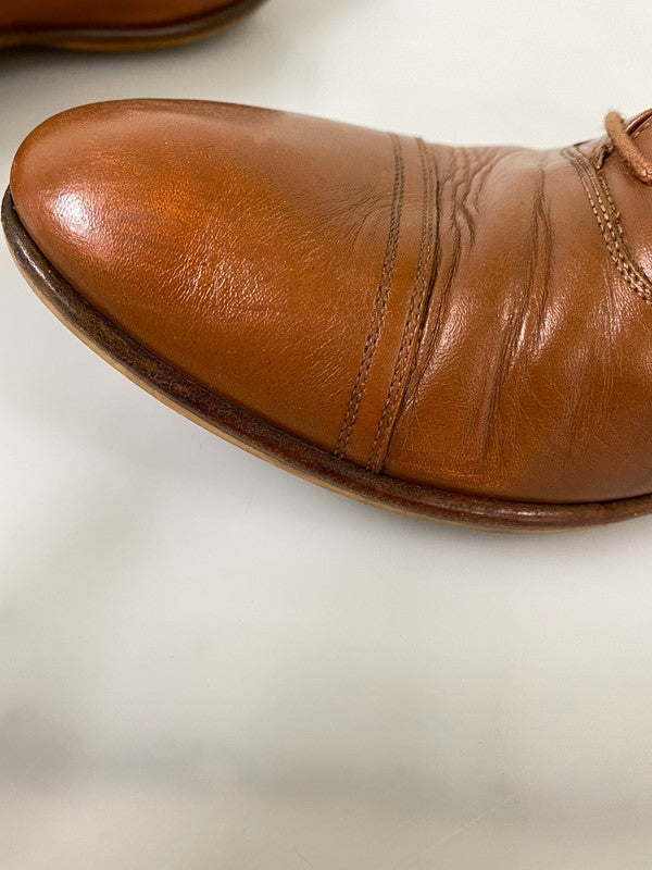 【中古品】【メンズ】 MAISON MARTIN MARGIELA メゾン マルジェラ ストレート チップ シューズ 革靴 レザー 164-260916-hu-06-min サイズ：41 1/2 カラー：キャメル 万代Net店