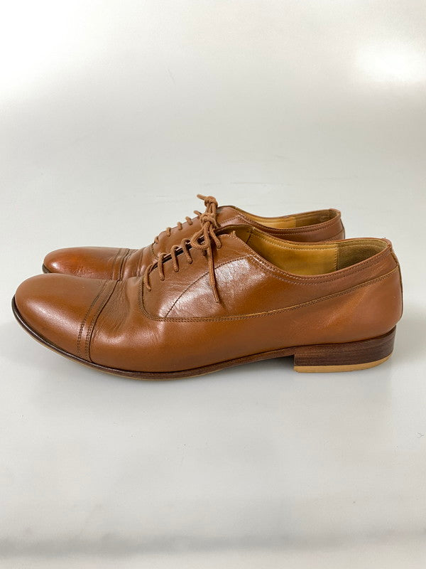 【中古品】【メンズ】 MAISON MARTIN MARGIELA メゾン マルジェラ ストレート チップ シューズ 革靴 レザー 164-260916-hu-06-min サイズ：41 1/2 カラー：キャメル 万代Net店