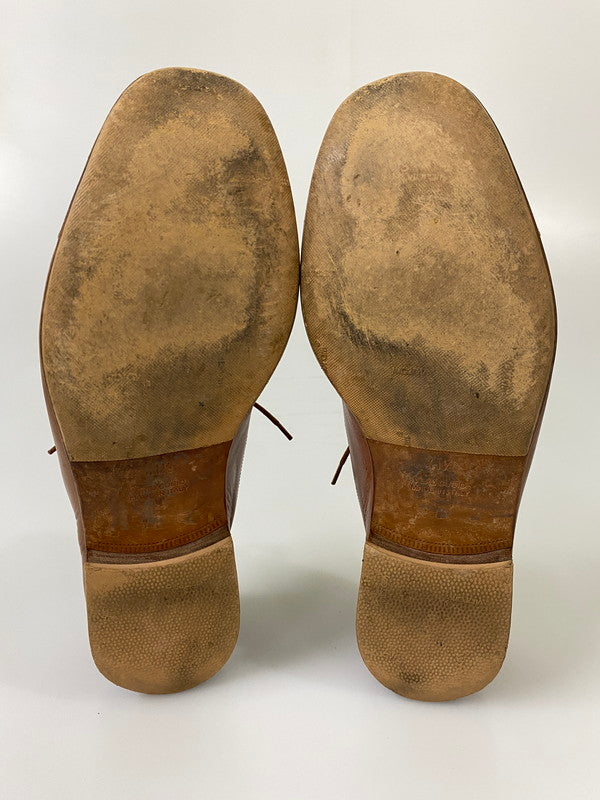 【中古品】【メンズ】 MAISON MARTIN MARGIELA メゾン マルジェラ ストレート チップ シューズ 革靴 レザー 164-260916-hu-06-min サイズ：41 1/2 カラー：キャメル 万代Net店