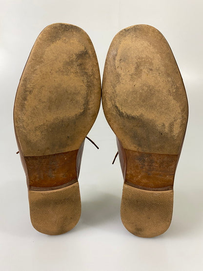 【中古品】【メンズ】 MAISON MARTIN MARGIELA メゾン マルジェラ ストレート チップ シューズ 革靴 レザー 164-260916-hu-06-min サイズ：41 1/2 カラー：キャメル 万代Net店
