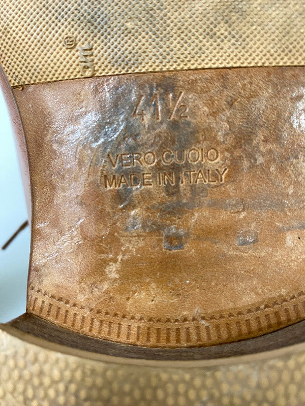 【中古品】【メンズ】 MAISON MARTIN MARGIELA メゾン マルジェラ ストレート チップ シューズ 革靴 レザー 164-260916-hu-06-min サイズ：41 1/2 カラー：キャメル 万代Net店