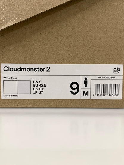 【中古品】【メンズ】 ON オン CLOUDMONSTER2 ランニングシューズ クラウドモンスター2 厚底 トレーニング用 メンズ シューズ 靴 スニーカー 162-260913-em-05-min サイズ：27.0cm カラー：ホワイト 万代Net店