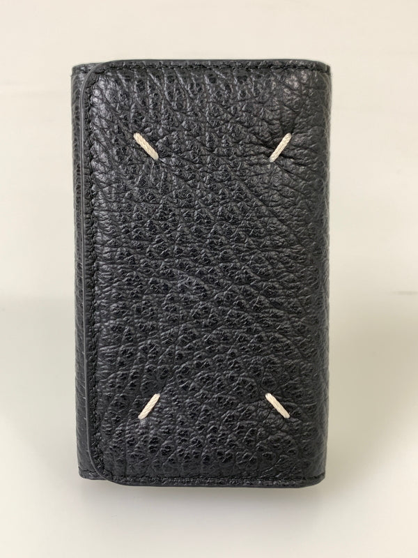 【中古品】【メンズ/レディース】 MAISON MARGIELA メゾン マルジェラ キーケース 白ステッチ レザー 208-260913-em-15-min カラー：ブラック 万代Net店