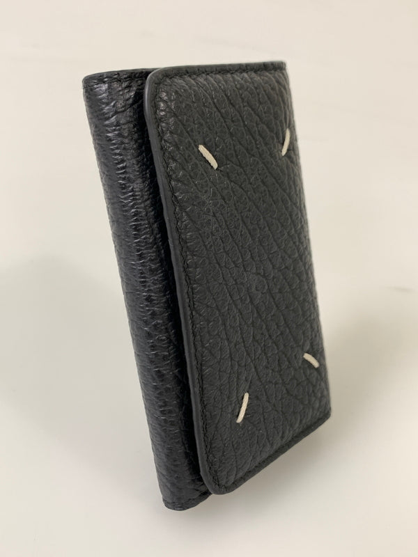 【中古品】【メンズ/レディース】 MAISON MARGIELA メゾン マルジェラ キーケース 白ステッチ レザー 208-260913-em-15-min カラー：ブラック 万代Net店