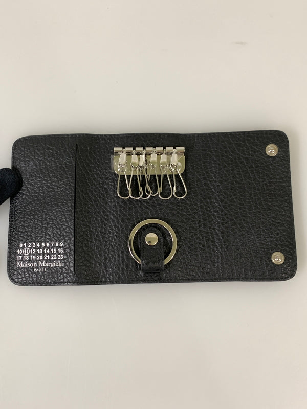 【中古品】【メンズ/レディース】 MAISON MARGIELA メゾン マルジェラ キーケース 白ステッチ レザー 208-260913-em-15-min カラー：ブラック 万代Net店