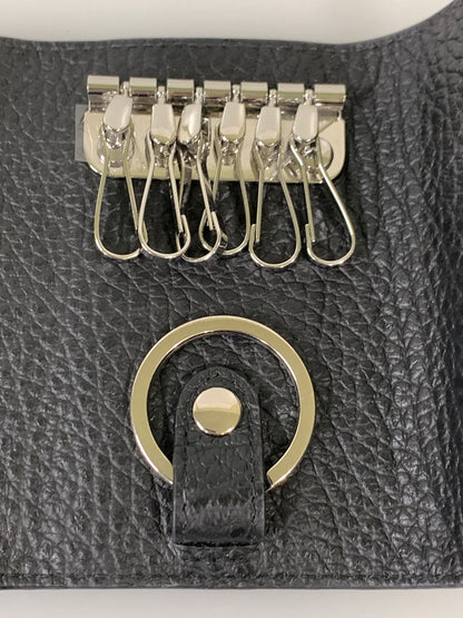 【中古品】【メンズ/レディース】 MAISON MARGIELA メゾン マルジェラ キーケース 白ステッチ レザー 208-260913-em-15-min カラー：ブラック 万代Net店