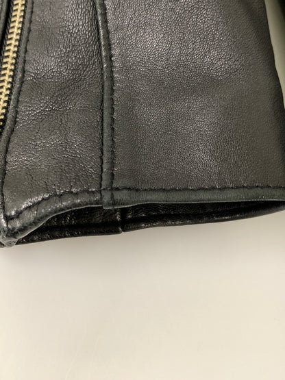【中古品】【メンズ】 STUDIOUS ステュディオス 山羊革 ダブル ライダース ジャケット 107352002 革ジャン レザー ジャケット 140-260922-hu-46-min サイズ：3 カラー：ブラック 万代Net店