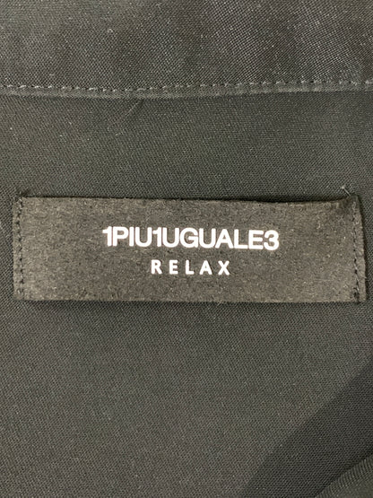 【中古品】【メンズ】 1PIU1UGUALE3 RELAX ウノ ピゥ ウノ ウグァーレ トレ リラックス BACK LOGO SHIRT ブラック ロゴ シャツ 半袖 ショートスリーブ 140-260922-hu-38-min サイズ：L カラー：ブラック 万代Net店