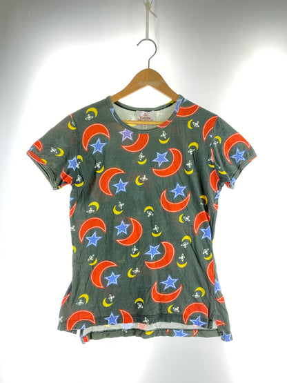 【中古品】【レディース】 VIVIENNE WESTWOOD ヴィヴィアンウエストウッド 月と星 SS Tシャツ トップス 141-260915-jt-17-min サイズ：M カラー：グレー 万代Net店