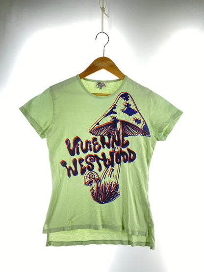 【中古品】【メンズ】 VIVIENNE WESTWOOD MAN ヴィヴィアンウエストウッドマン PRINT TEE プリント Ｔシャツ トップス 141-260915-jt-18-min サイズ：44 カラー：ライトグリーン 万代Net店