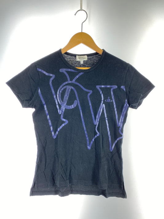 【中古品】【メンズ】 VIVIENNE WESTWOOD MAN ヴィヴィアンウエストウッドマン オーブ プリントTシャツ トップス 141-260915-jt-20-min サイズ：44 カラー：ブラック 万代Net店