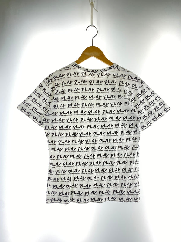 【中古品】【メンズ】 PLAY COMME DES GARCONS プレイコムデギャルソン AZ-T036 ハートワッペン Tシャツ トップス 140-260915-jt-16-min サイズ：S カラー：ホワイト 万代Net店