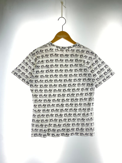 【中古品】【メンズ】 PLAY COMME DES GARCONS プレイコムデギャルソン AZ-T036 ハートワッペン Tシャツ トップス 140-260915-jt-16-min サイズ：S カラー：ホワイト 万代Net店