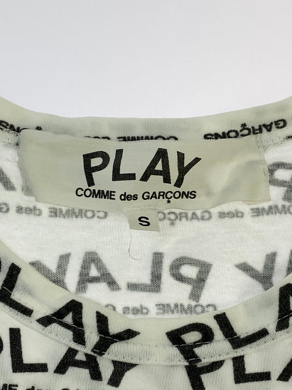 【中古品】【メンズ】 PLAY COMME DES GARCONS プレイコムデギャルソン AZ-T036 ハートワッペン Tシャツ トップス 140-260915-jt-16-min サイズ：S カラー：ホワイト 万代Net店