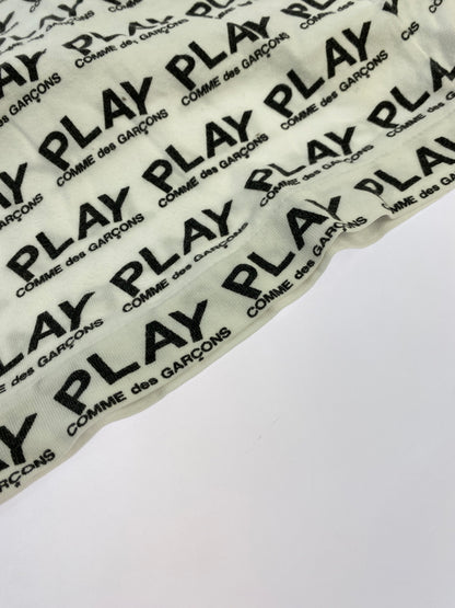 【中古品】【メンズ】 PLAY COMME DES GARCONS プレイコムデギャルソン AZ-T036 ハートワッペン Tシャツ トップス 140-260915-jt-16-min サイズ：S カラー：ホワイト 万代Net店