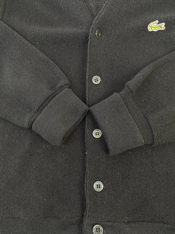 【中古品】【メンズ】 IZOD LACOSTE アイゾッド ラコステ BLACK CARDIGAN ブラック カーディガン トップス 146-260915-jt-29-min サイズ：M カラー：ブラック 万代Net店
