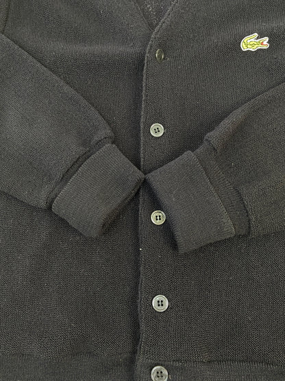 【中古品】【メンズ】 IZOD LACOSTE アイゾッド ラコステ BLACK CARDIGAN ブラック カーディガン トップス 146-260915-jt-29-min サイズ：M カラー：ブラック 万代Net店