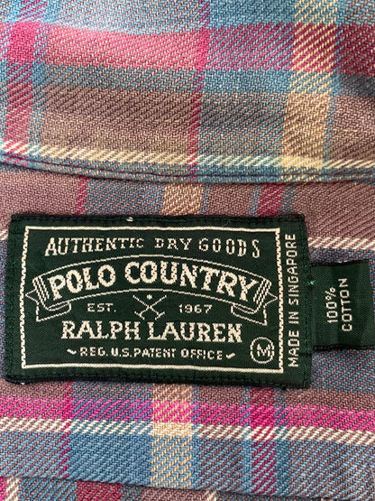 【中古品】【メンズ】 POLO COUNTRY RALPH LAUREN ポロ カントリー ラルフローレン CHECK SHIRT チェックシャツ トップス 146-260915-jt-07-min サイズ：M カラー：マルチカラー チャック 万代Net店
