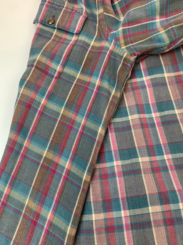 【中古品】【メンズ】 POLO COUNTRY RALPH LAUREN ポロ カントリー ラルフローレン CHECK SHIRT チェックシャツ トップス 146-260915-jt-07-min サイズ：M カラー：マルチカラー チャック 万代Net店