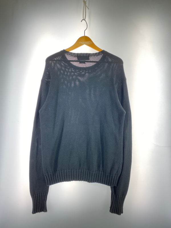 【中古品】【メンズ】 POLO RALPH LAUREN ポロ ラルフローレン COTTON KNIT コットン ニット トップス 146-260915-jt-28-min サイズ：S カラー：ブラック 万代Net店
