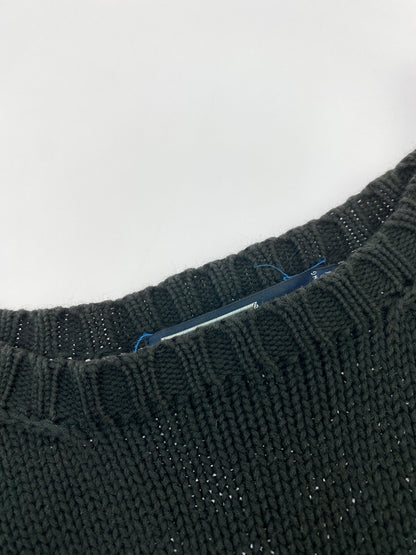 【中古品】【メンズ】 POLO RALPH LAUREN ポロ ラルフローレン COTTON KNIT コットン ニット トップス 146-260915-jt-28-min サイズ：S カラー：ブラック 万代Net店
