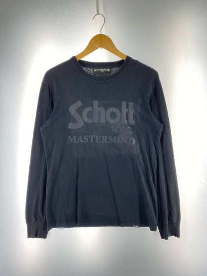 【中古品】【メンズ】 MASTERMIND WORLD マスターマインド ワールド × SCHOTT ショット LS TEE ロンT トップス 145-260915-jt-27-min サイズ：M カラー：ブラック 万代Net店