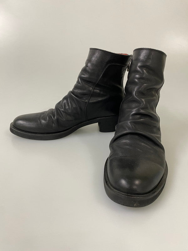 【中古品】【メンズ】 NO ID. ノー アイディー ドレープ ヒール ブーツ 845208 靴 164-260916-hu-04-min サイズ：40 カラー：ブラック 万代Net店