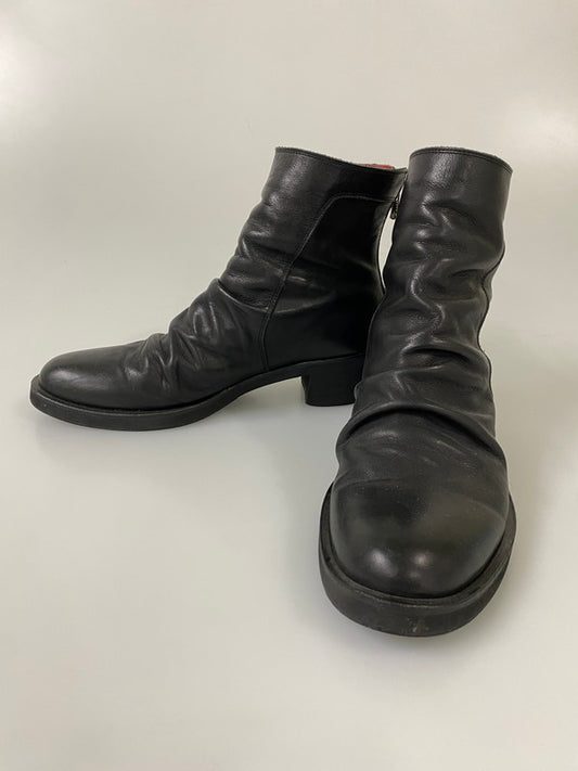 【中古品】【メンズ】 NO ID. ノー アイディー ドレープ ヒール ブーツ 845208 靴 164-260916-hu-04-min サイズ：40 カラー：ブラック 万代Net店