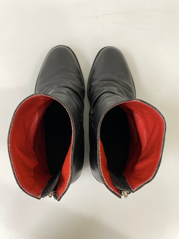 【中古品】【メンズ】 NO ID. ノー アイディー ドレープ ヒール ブーツ 845208 靴 164-260916-hu-04-min サイズ：40 カラー：ブラック 万代Net店