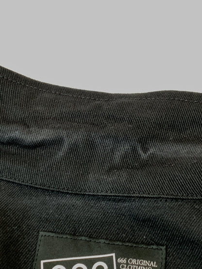 【中古品】【メンズ】 666 ORIGINAL ロクロクロク オリジナル ストレッチコットン シングル ライダースジャケット アウター 145-260915-jt-03-min サイズ：M カラー：ブラック 万代Net店