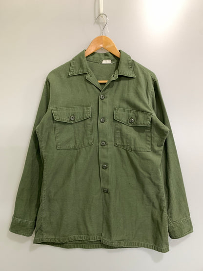 【中古品】【メンズ】 U.S.ARMY U.S. アーミー UTILITY SHIRT ユーティリティ シャツ OG-107 長袖 ロングスリーブ 146-260916-hu-24-min サイズ：15 1/2×33 カラー：カーキグリーン 万代Net店