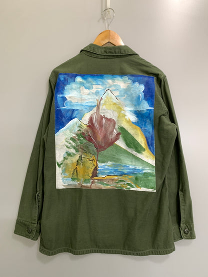 【中古品】【メンズ】 U.S.ARMY U.S. アーミー UTILITY SHIRT ユーティリティ シャツ OG-107 長袖 ロングスリーブ 146-260916-hu-24-min サイズ：15 1/2×33 カラー：カーキグリーン 万代Net店