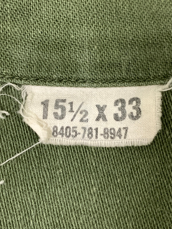 【中古品】【メンズ】 U.S.ARMY U.S. アーミー UTILITY SHIRT ユーティリティ シャツ OG-107 長袖 ロングスリーブ 146-260916-hu-24-min サイズ：15 1/2×33 カラー：カーキグリーン 万代Net店