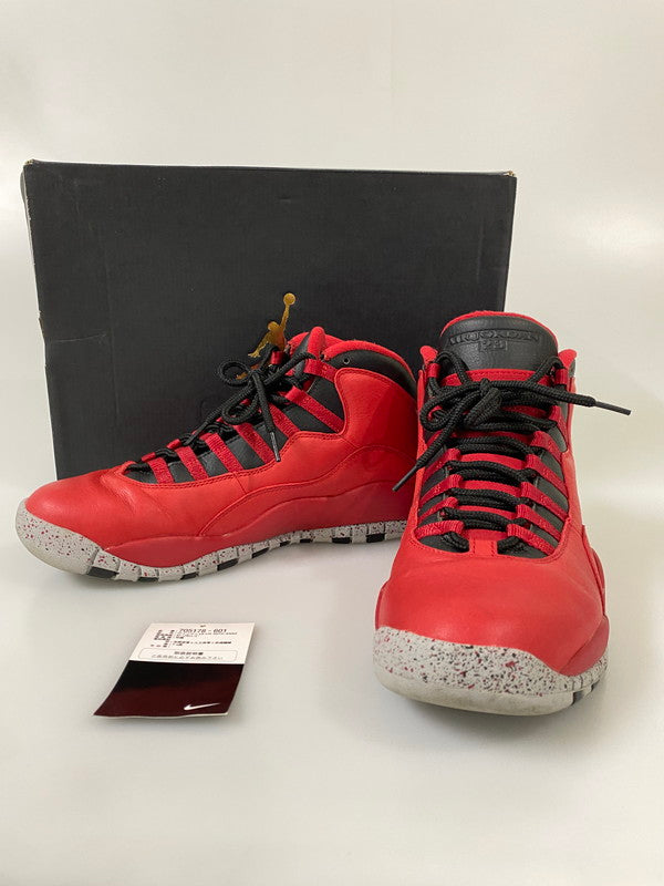 【中古品】【メンズ】 NIKE ナイキ AiR JORDAN 10 RETRO エアジョーダン 10 レトロ 705178-601 靴 シューズ スニーカー 160-260916-hu-17-min カラー：GYM RED/BLACK-WOLF GREY 万代Net店
