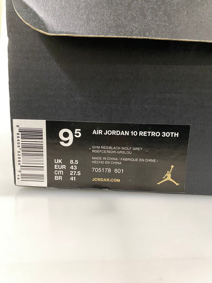 【中古品】【メンズ】 NIKE ナイキ AiR JORDAN 10 RETRO エアジョーダン 10 レトロ 705178-601 靴 シューズ スニーカー 160-260916-hu-17-min カラー：GYM RED/BLACK-WOLF GREY 万代Net店
