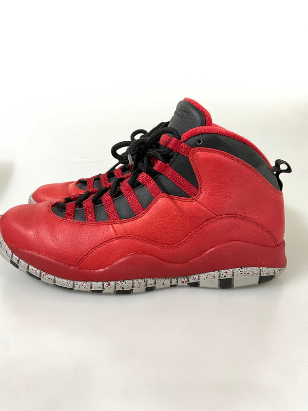 【中古品】【メンズ】 NIKE ナイキ AiR JORDAN 10 RETRO エアジョーダン 10 レトロ 705178-601 靴 シューズ スニーカー 160-260916-hu-17-min カラー：GYM RED/BLACK-WOLF GREY 万代Net店