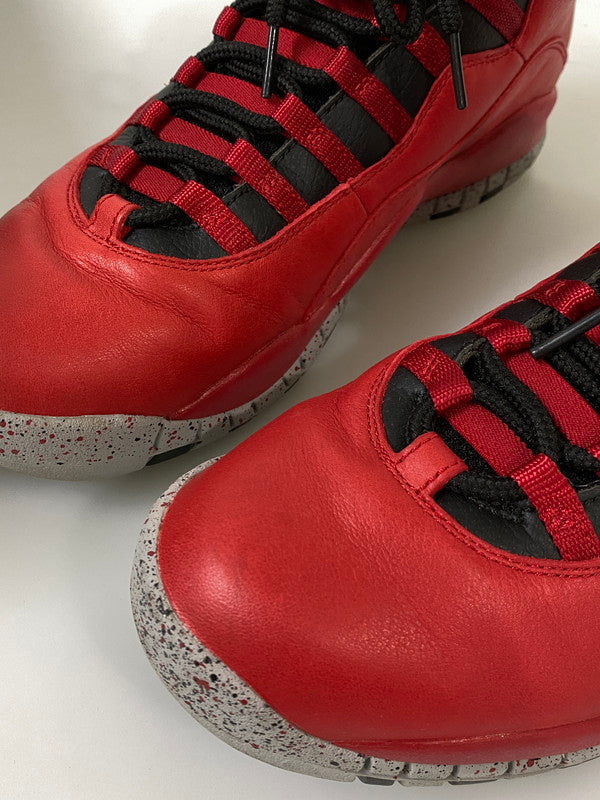 【中古品】【メンズ】 NIKE ナイキ AiR JORDAN 10 RETRO エアジョーダン 10 レトロ 705178-601 靴 シューズ スニーカー 160-260916-hu-17-min カラー：GYM RED/BLACK-WOLF GREY 万代Net店