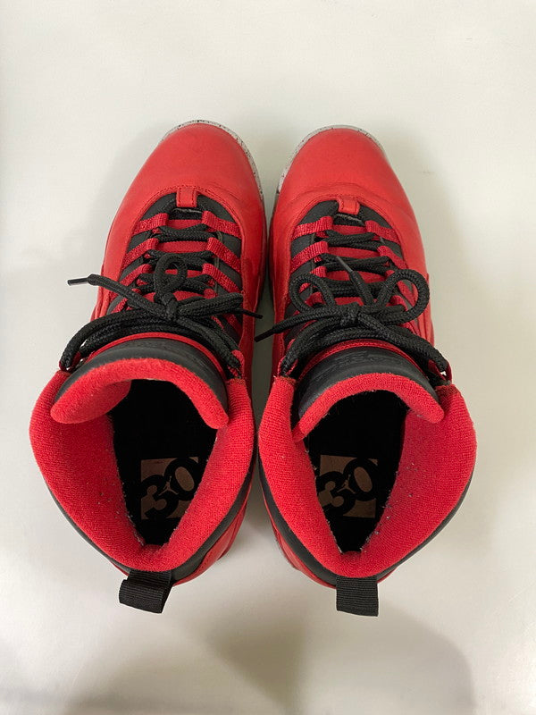 【中古品】【メンズ】 NIKE ナイキ AiR JORDAN 10 RETRO エアジョーダン 10 レトロ 705178-601 靴 シューズ スニーカー 160-260916-hu-17-min カラー：GYM RED/BLACK-WOLF GREY 万代Net店