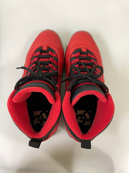 【中古品】【メンズ】 NIKE ナイキ AiR JORDAN 10 RETRO エアジョーダン 10 レトロ 705178-601 靴 シューズ スニーカー 160-260916-hu-17-min カラー：GYM RED/BLACK-WOLF GREY 万代Net店