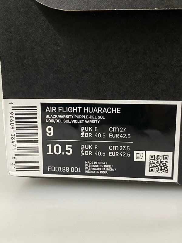 【中古品】【メンズ】 NIKE ナイキ AIR FLIGHT HUARACHE エア フライト ハラチ FD0188-001 靴 スニーカーシューズ 160-260916-hu-07-min カラー：BLACK/VARSITY PURPLE-DEL SOL 万代Net店
