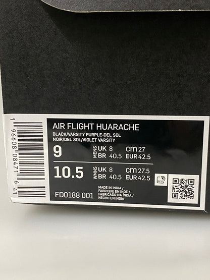 【中古品】【メンズ】 NIKE ナイキ AIR FLIGHT HUARACHE エア フライト ハラチ FD0188-001 靴 スニーカーシューズ 160-260916-hu-07-min カラー：BLACK/VARSITY PURPLE-DEL SOL 万代Net店